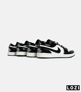 کفش کتانی مردانه سفید مشکی نایک NIKE jordan 1