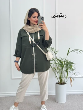 مانتو کتان ساتین