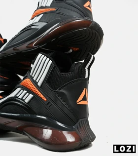 کفش کتانی ساق‌دار مشکی نارنجی سفید Reebok Shaq Attaq