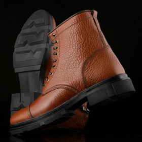 نیم بوت مردانه چرم یلسان مدل آشا کد 550-GF