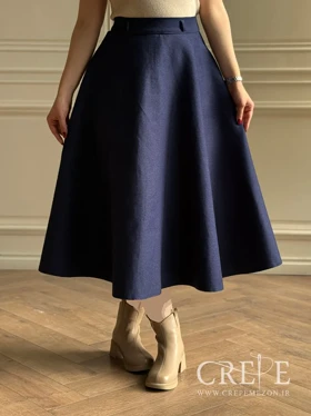 دامن جین نیم کلوش قد 86