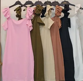 ماکسی عروسکی تیشرتی جنس کبریتی مناسب سایز 36 تا 46