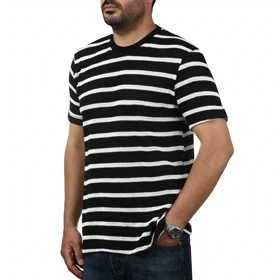 تیشرت آستین کوتاه بافت مردانه سیزر مدل 15512063