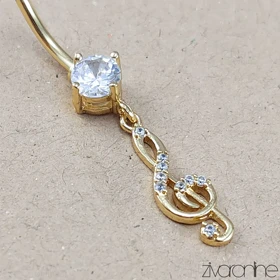 پیرسینگ ناف نت موسیقی 70042