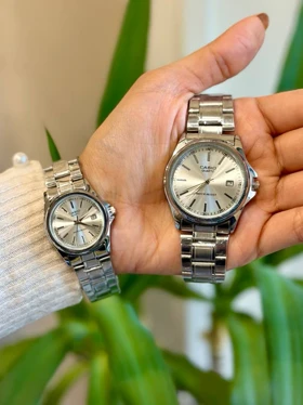 ساعت مچی زنانه و مردانه کاسیو بند استیل کلاسیک