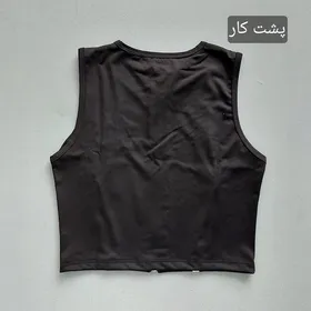 کراپ zip up تک‌رنگ مشکی 36 تا 44
