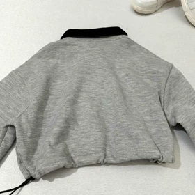 کراپ یقه دار دخترانه پایین گت دار اورجینال