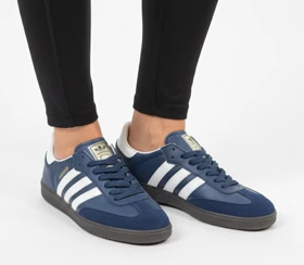 کتانی سامبا زنانه سرمه ای سفید