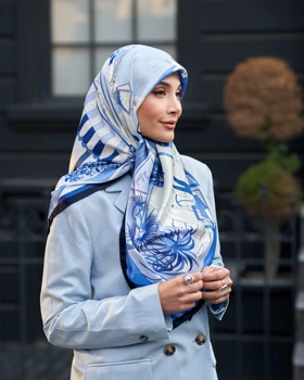 روسری ابریشم ژاکارد قواره 120 30205