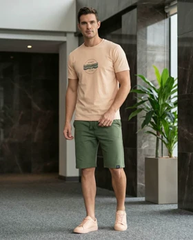ست تیشرت و شلوارک مردانه -کد:4032