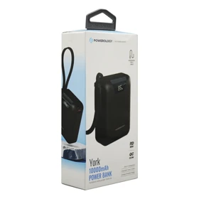 پاوربانک پاورلوجی مدل York-PPMB101 ظرفیت 10000 میلی آمپر بر ساعت