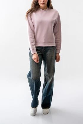 تیشرت آستین بلند دورس سرشانه افتاده زنانه