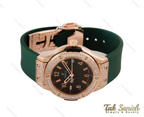 ساعت هابلوت زنانه فول نگین سبز Hublot-4040-L