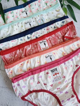 شورت نخی بسته 12 عددی طرح و رنگ رندوم کد 1613