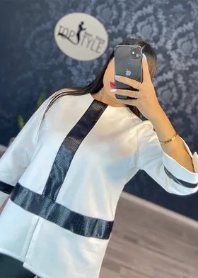 بلوز چرم دوزی شده کد : 7779