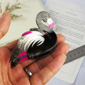 کلیپس مو زنانه مدل فلامینگو کریستالی کد G_Lnd_1553