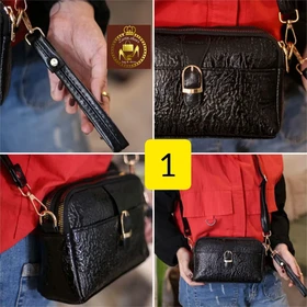 کیف دوشی دستی زنانه پاسپورتی ورنی کد: 1659