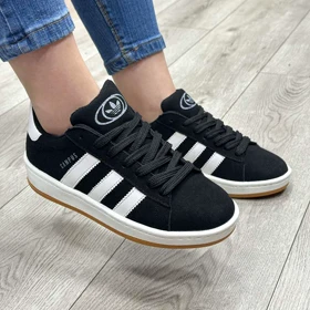 کفش و کتانی زنانه مدل ADIDAS_CAMPUS آدیداس کامپوس رنگ مشکی سفید کد 57995
