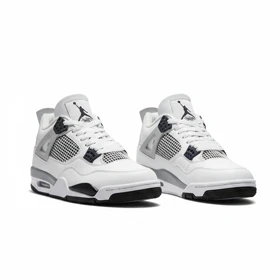 کفش کتانی نایک ایر جردن 4 سفید طوسی کد 294718