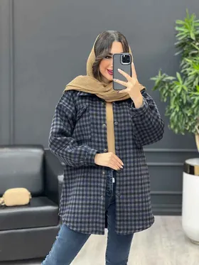 شکت چهارخونه تک جیب پاکتی