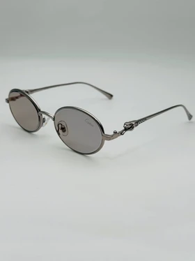 عینک آفتابی زنانه ومردانه کارتیر Cartierمدل بیضی SG-f0013با طراحی لوکس وخاص (نقره ای)