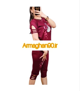 تیشرت شلوارک شناسه 12178 Love T-shirt shorts