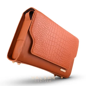 کیف دوشی زنانه چرم یلسان مدل نلین کد 121-PRM (عسلی)