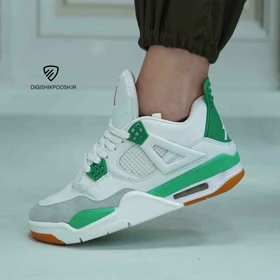 کفش کتانی نایک ایر جردن 4 رترو (Nike Air Jordan 4 Retro ) سفید سبز