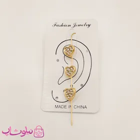 گوشواره زنانه کراس طرح قلب