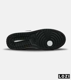 کفش کتانی ساق‌دار مردانه و زنانه سفید مشکی NIKE jordan 1 مدل 7574