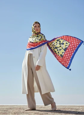 روسری قواره دار کاربنی