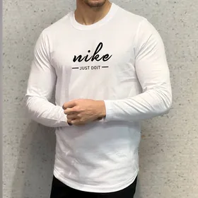 تیشرت استین بلند بلوز نایک NIKE رنگ سفید