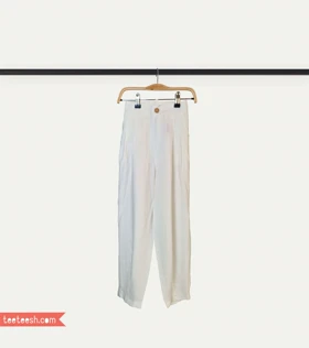 شلوار لینن شیری