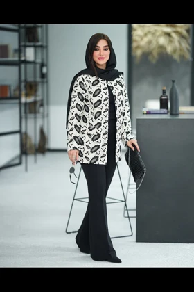 کت دانتل دکمه قلبی