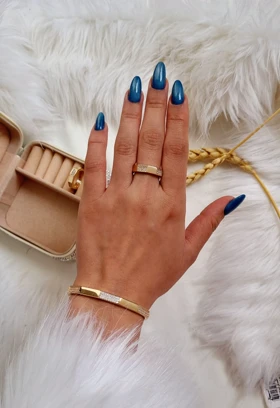 دستبند و انگشتر طرح طلا ملیسا