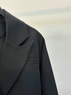 کت مازراتی آستین دوبل ماجور (مشکی)