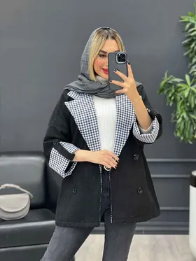 پالتو ترکیبی چهارخونه