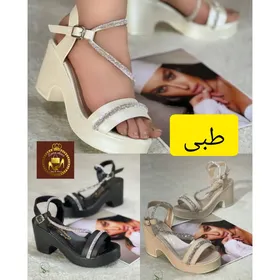 صندل مجلسی نگینی زنانه دور مچی رکابدار طبی