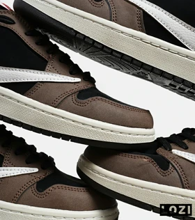 کفش کتانی مردانه قهوه ای مشکی نایک NIKE travis scott