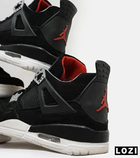 کتانی ساق‌دار مردانه مشکی Nike air jordan 4