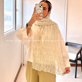 شال پلیسه مزونی سنگ‌شور