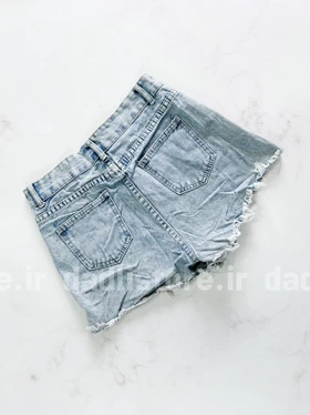 شورتک کوتاه جین پاچه ریش دار فانتزی