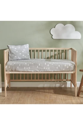 سرویس ملحفه یک نفره Karaca Home مدل Cloudy پنبه - آبی
