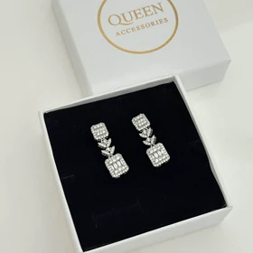 گوشواره طرح جواهر آویز کد 838