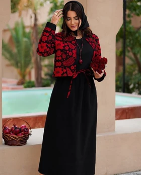 ست کت سارافون ، کمربند و گردن آویز یلدایی