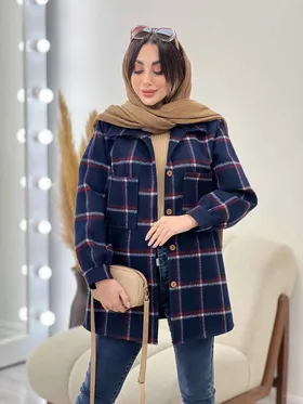 شکت چهارخونه دو جیب تبسم
