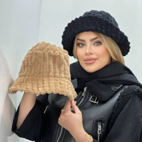 کلاه باکت مخمل کبریتی