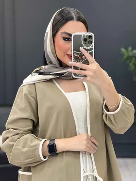 ست مانتو و شلوار مغزی دوزی
