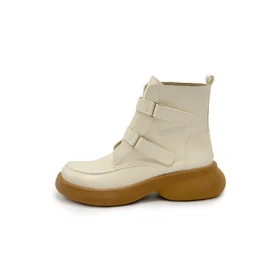 کفش نیم بوت زنانه مدل Stradivarius Flat Ankle Boots - BTCr0111
