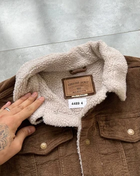 کاپشن کبریتی وارداتی CORDUROY قهوه ای